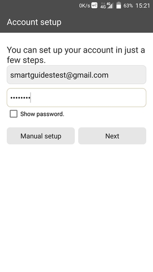 Enter your Gmail or Hotmail address and Password. Select Next