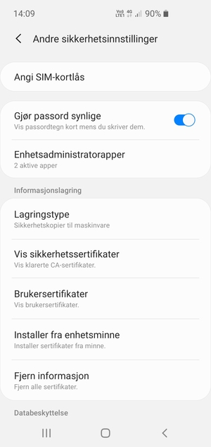 Velg Angi SIM-kortlås