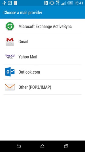 Select Microsoft Exchange ActiveSync