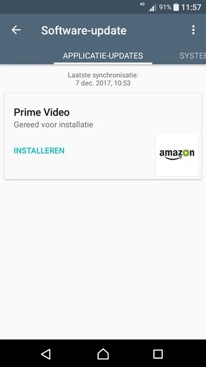 Selecteer SYSTEEMUPDATES