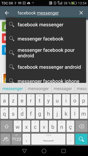 Saisissez le nom de l'appli et sélectionnez Rechercher