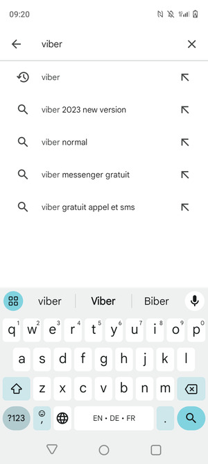 Saisissez le nom de l'appli et sélectionnez Rechercher