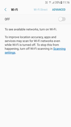 Turn on Wi-Fi