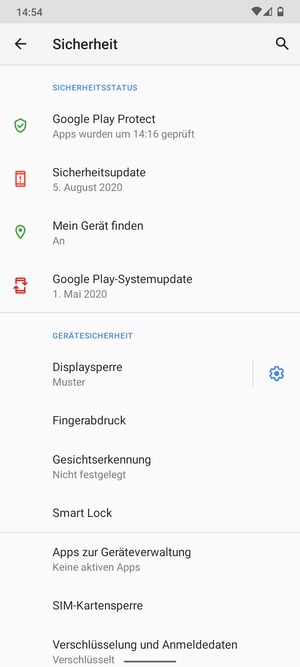 Wählen Sie SIM-Kartensperre