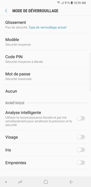 Sélectionnez Modèle