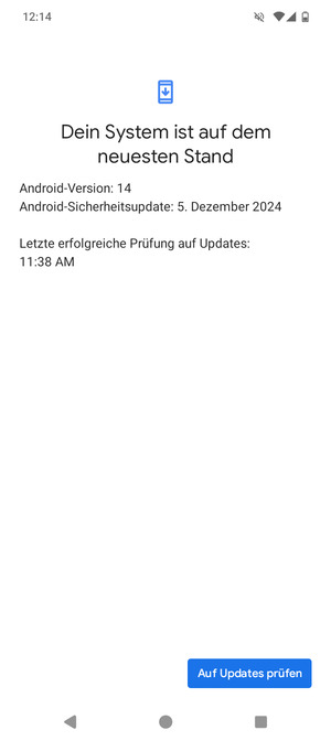 Falls Ihr Handy aktualisiert ist, wird Ihnen der folgende Bildschirm angezeigt