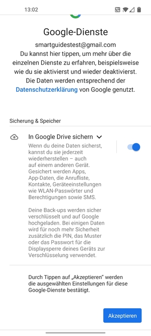 Wählen Sie Akzeptieren