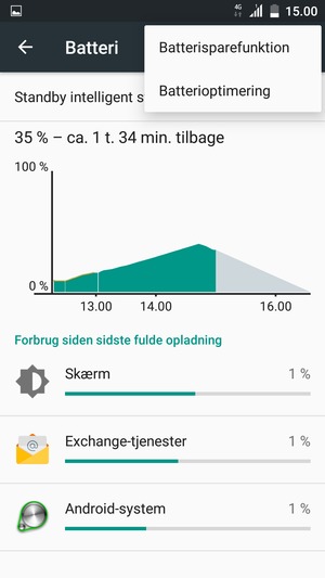 Vælg Batterisparefunktion