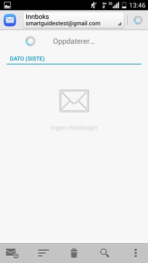 Gmail/Hotmail er klar til bruk