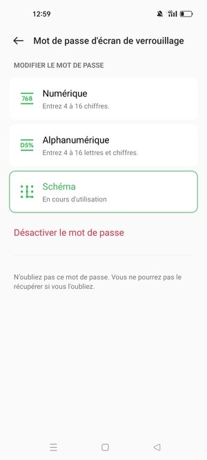 Votre téléphone est maintenant sécurisé par un écran de verrouillage