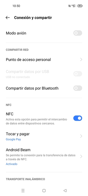 Seleccione Punto de acceso personal