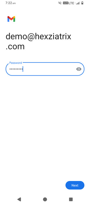 Enter your password and select Next