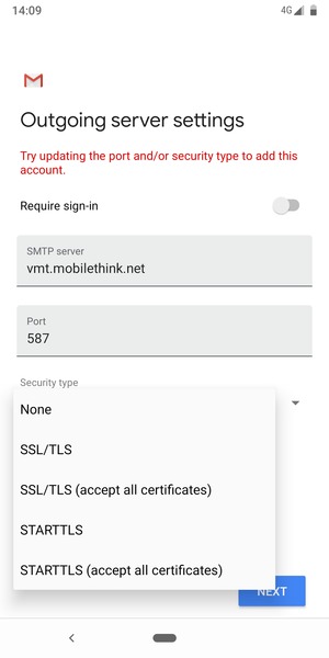 Select None and  NEXT