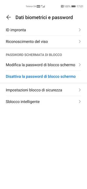 Il tuo telefono è ora protetto dal blocco schermo