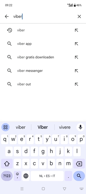 Voer de app-naam in en selecteer Zoeken