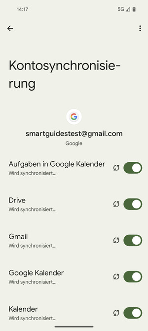 Ihre Daten werden synchronisiert