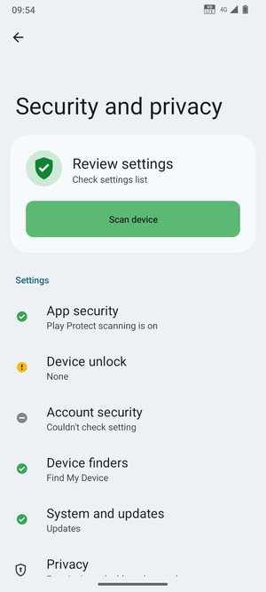 Select Device unlock