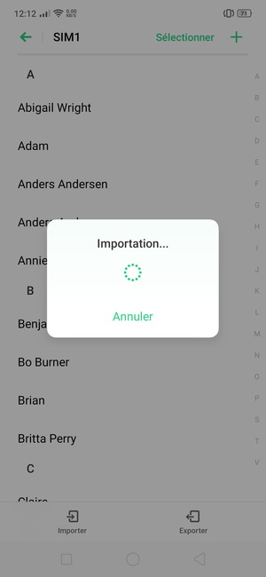 Vos contacts vont être enregistrés sur votre compte Google et dans votre téléphone lors de la prochaine synchronisation de Google.