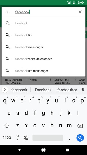 Enter the app name and select Search