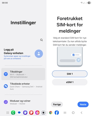 Velg ønsket alternativ og velg Neste