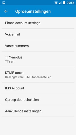 Selecteer Voicemail