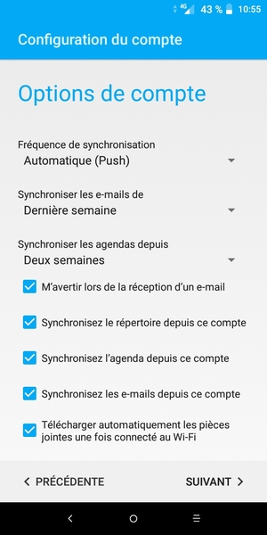 Sélectionnez SUIVANT