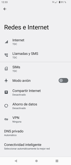 Seleccione Compartir Internet