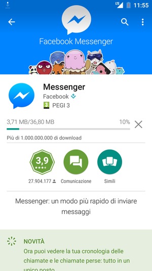 Attendi il completamento del processo di installazione