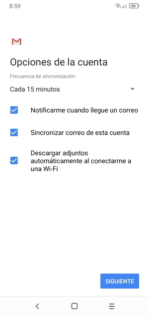 Seleccione SIGUIENTE