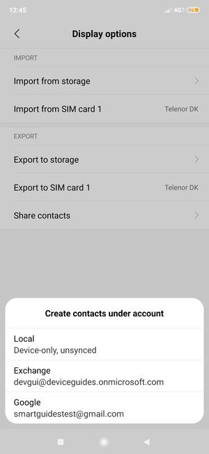 Select your Google account