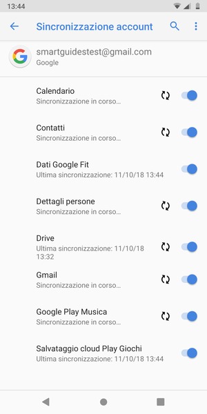 Le tue informazioni verranno sincronizzate
