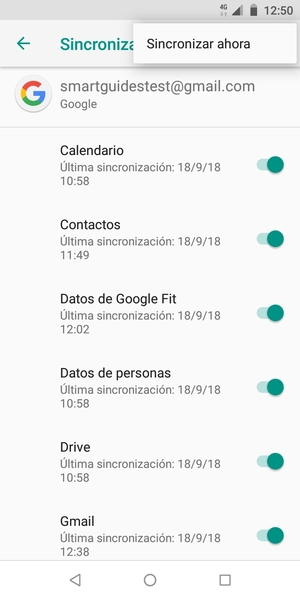 Seleccione Sincronizar ahora