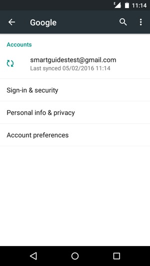 Select your account