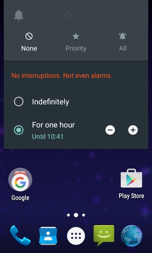 Select None to change to silent mode
