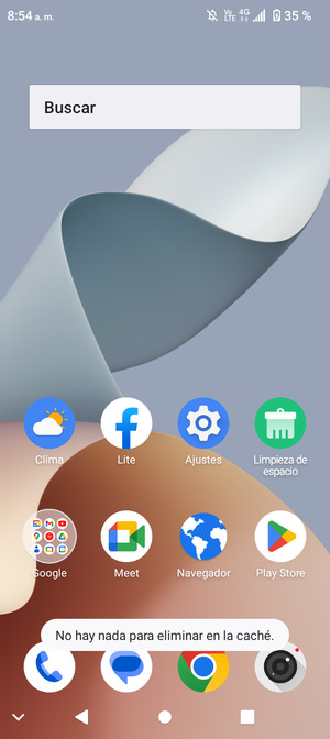 Deslice hacia abajo el menú superior