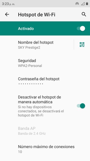 El teléfono ha sido configurado para su uso como módem