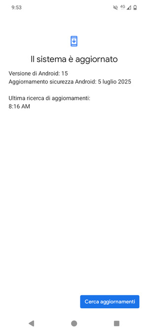 Se il tuo telefono è aggiornato, vedrai la seguente schermata