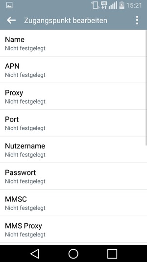 Geben Sie Internet-Informationen ein