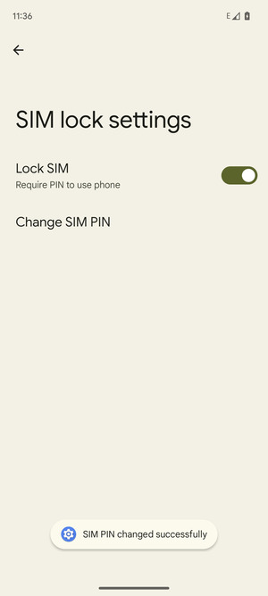 Your SIM PIN has been changed