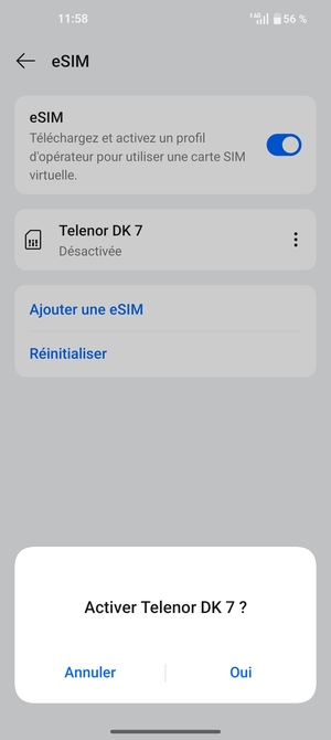 Sélectionnez Oui