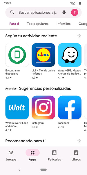 Seleccione la barra de Búsqueda