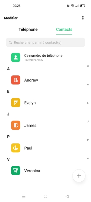 Sélectionnez le bouton du Menu
