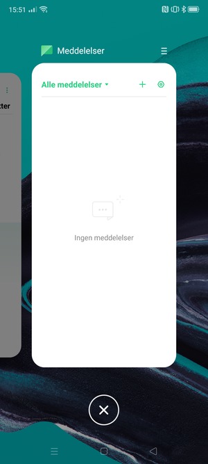 Vælg Slet-ikonet for at lukke alle åbne apps