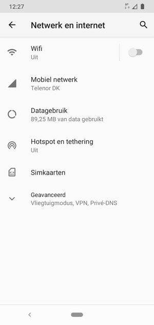 Selecteer Mobiel netwerk