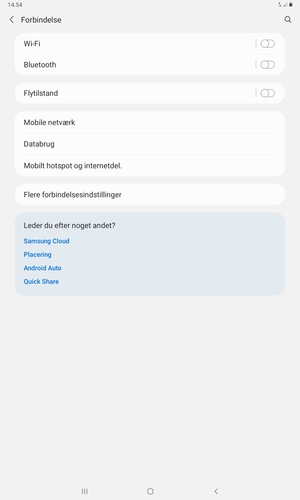 Vælg Mobilt hotspot og internetdel.