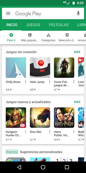 Seleccione la barra de Búsqueda