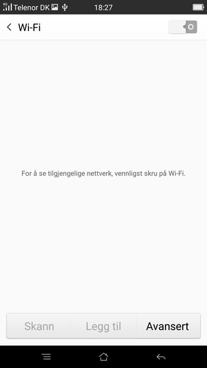 Slå Wi-Fi på