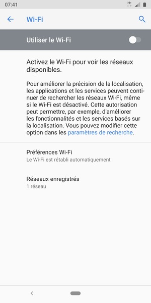 Activer le Utiliser le Wi-Fi