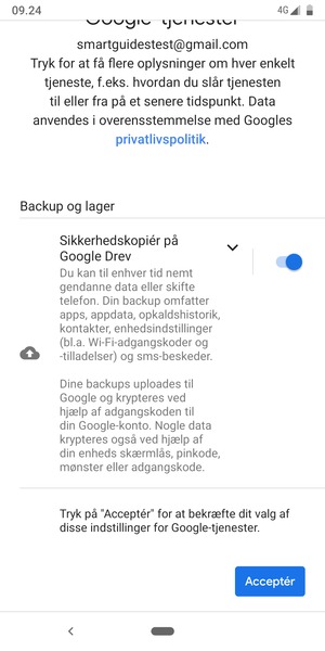 Vælg Acceptér