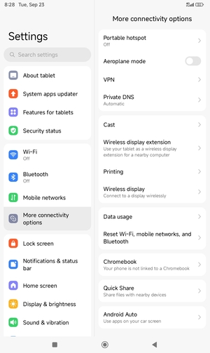 Select Portable hotspot